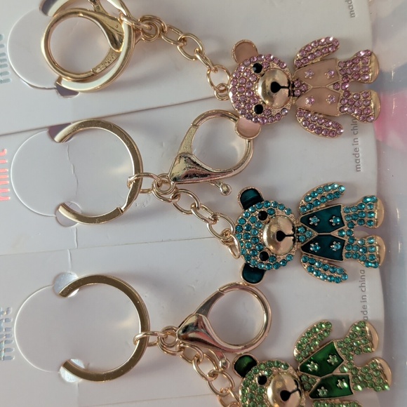 Bear Bling Keychains/Bag/Backpack Charms - Picture 3 of 4